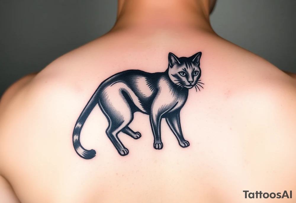 black cat tattoo idea
