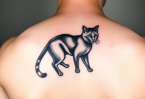 black cat tattoo idea