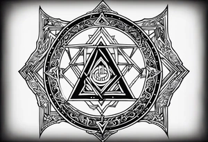 Its a pagan charm of the tetragrammaton to represent Rebecca Sierra 's connection to God as a chosen one tattoo idea