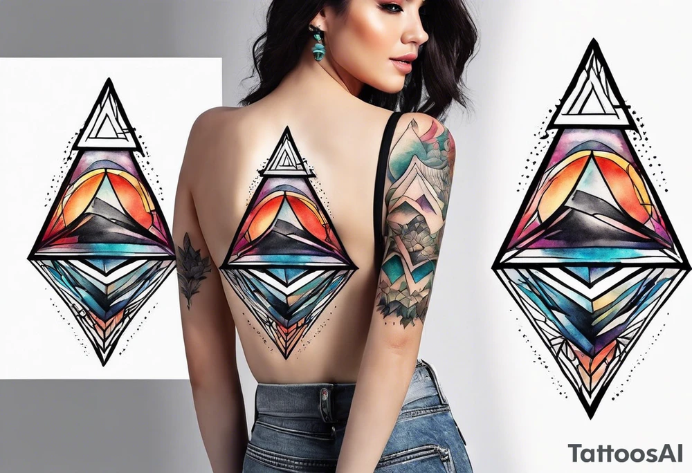 simple triangle tattoo idea
