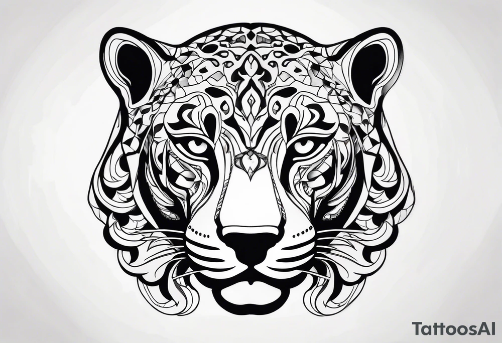 Jaguar head tattoo idea