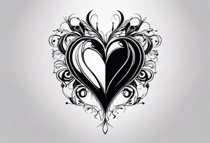 simple broken heart tattoo idea