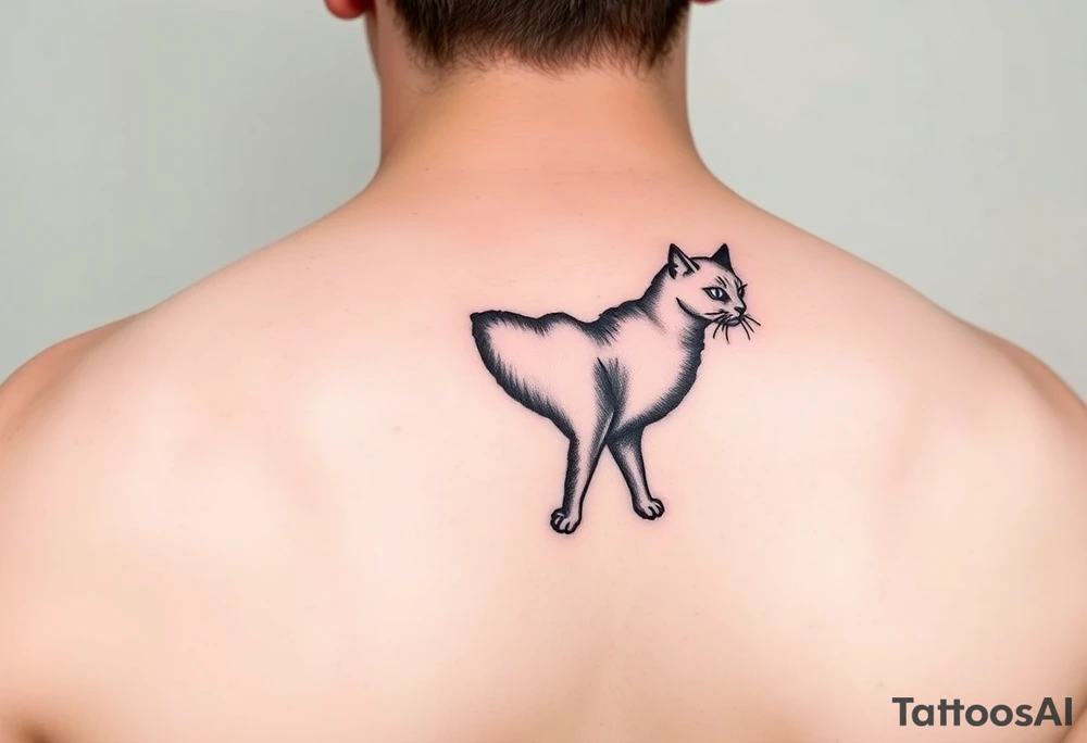 black cat tattoo idea