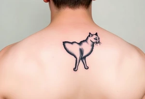 black cat tattoo idea