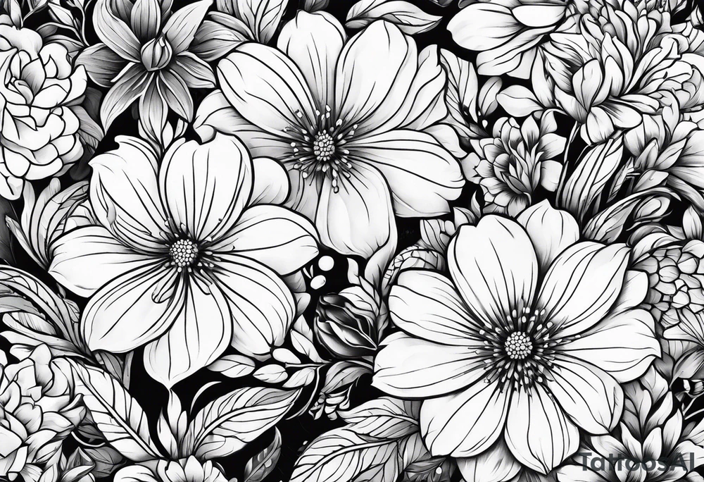 Floral tattoo idea