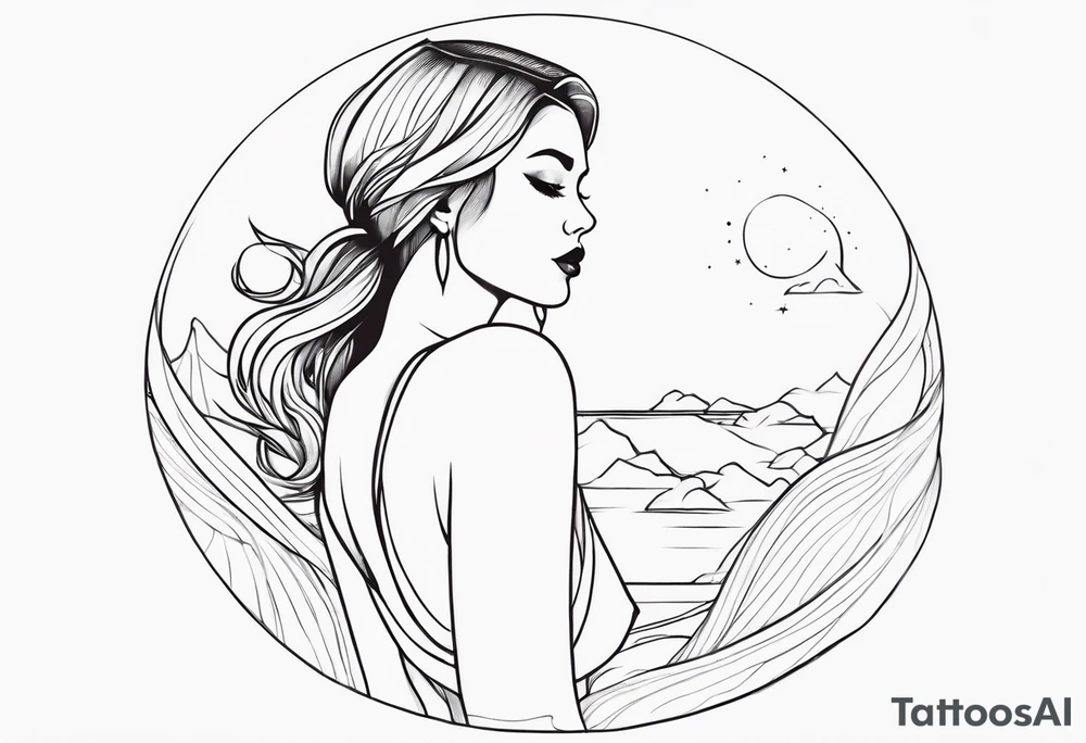 woman with big titts tattoo idea