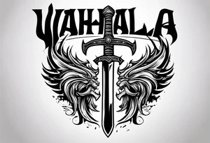 valhalla wounded sword berserker tattoo idea