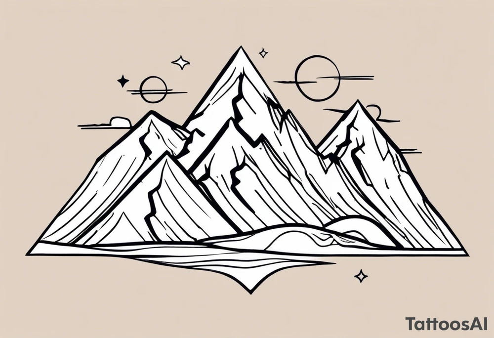 Mountains tattoo idea