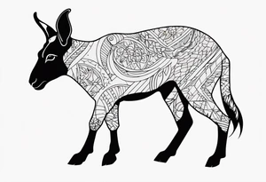 Half Goat half kangroo tattoo idea