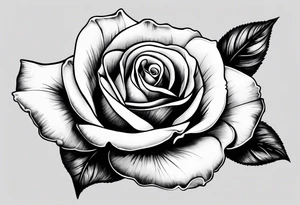 Hand grasping a rose stem tattoo idea