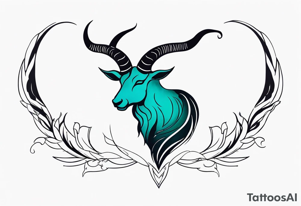 cool capricorn tattoo idea