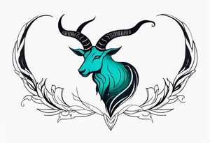 cool capricorn tattoo idea