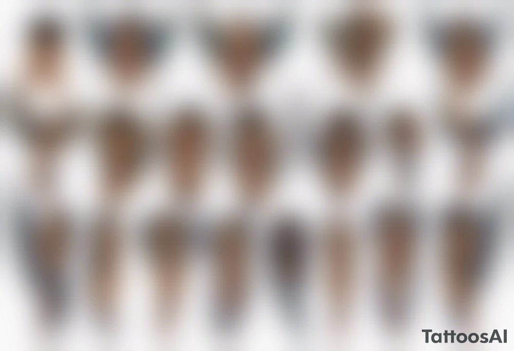 African angel on a balcony tattoo idea