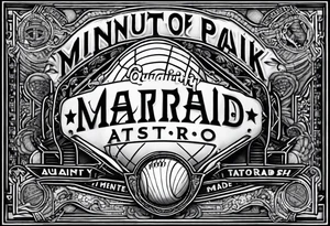 Minute Maid Park with Astros written below it tattoo idea