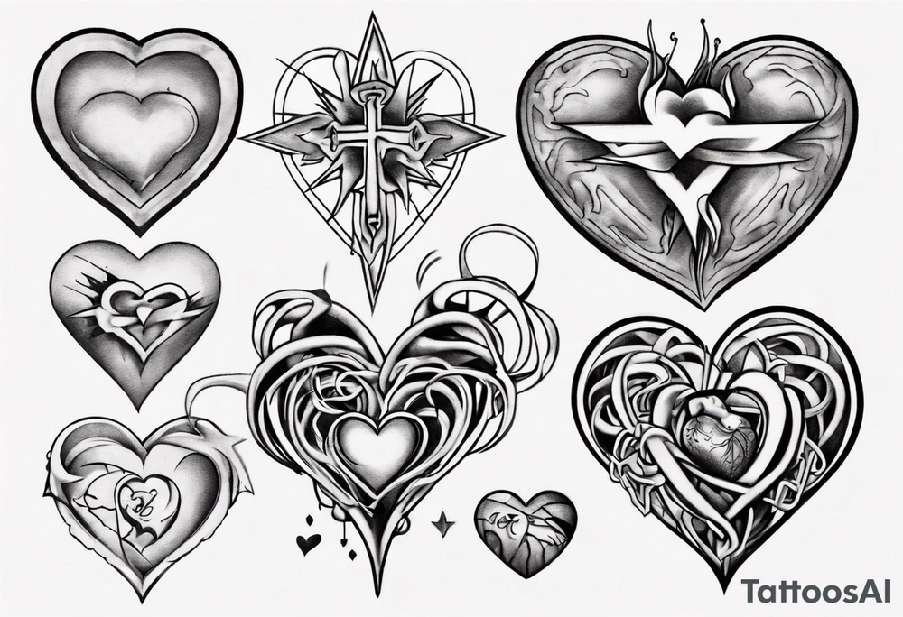 Christian Peterson inside a heart tattoo idea