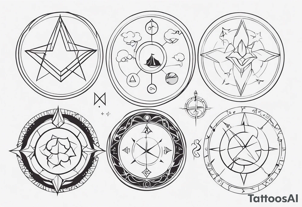 zodiac symbols tattoo idea
