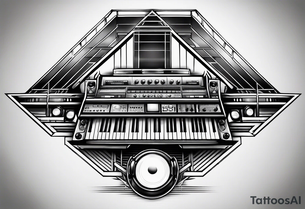Truss, music, mix stadion, faders tattoo idea