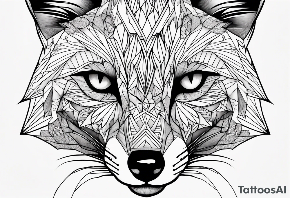 fox eyes tattoo idea