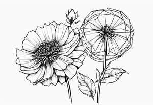 3 dandelion 1 rose tattoo idea