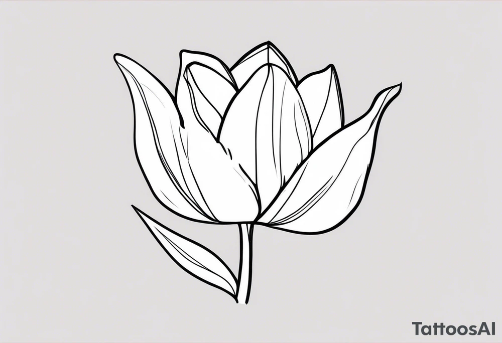 One tulip tattoo idea