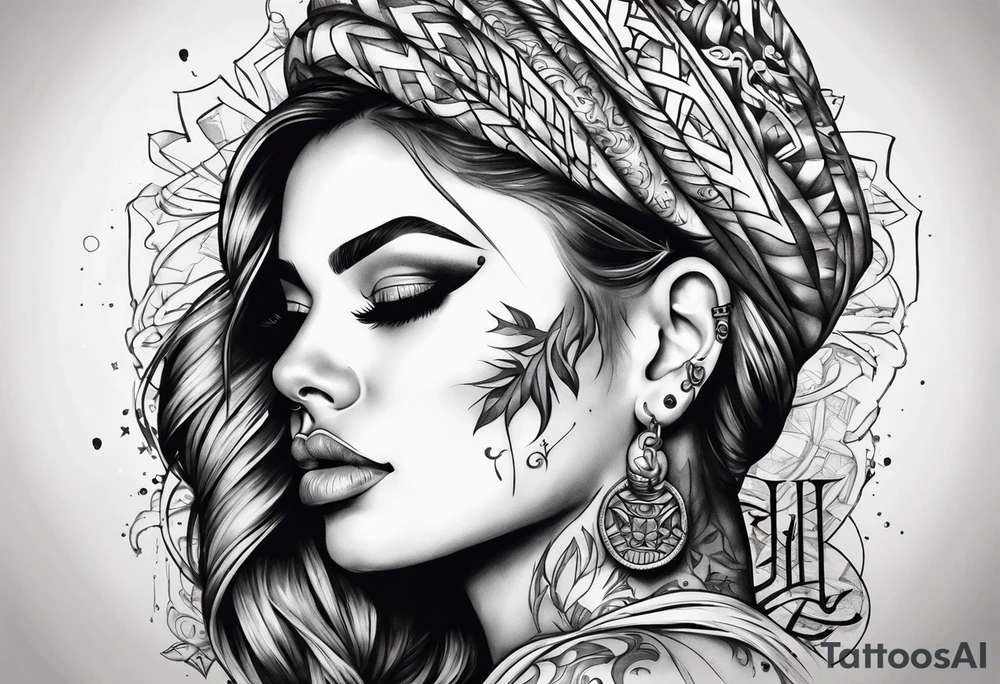 No quit graffiti style tattoo idea