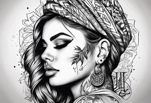 No quit graffiti style tattoo idea