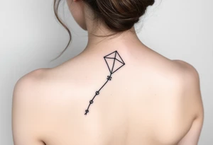 hand letting go kite tattoo idea