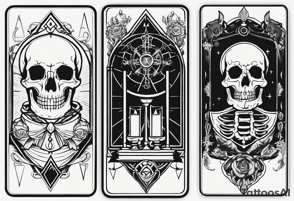 Hierophant skeleton 
tarot card tattoo idea