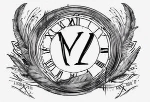 Roman numeral date filled it with fingerprint tattoo idea