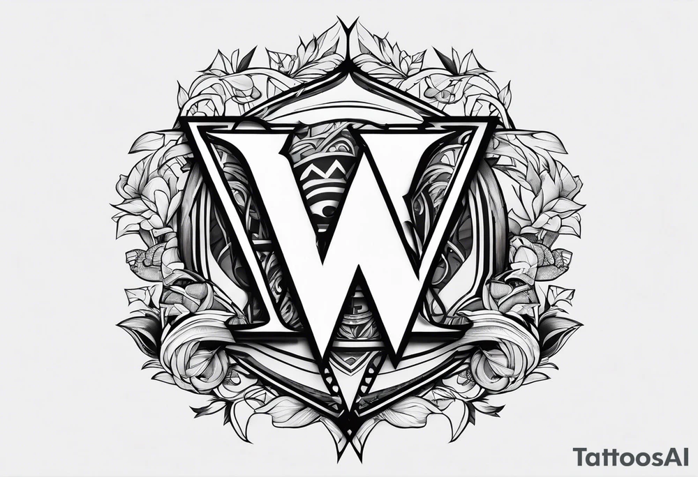 the letters A W R tattoo idea