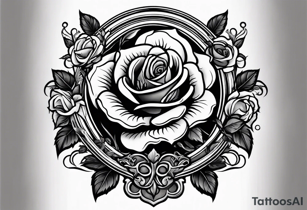 basketball , detroit , roses , virgo tattoo idea