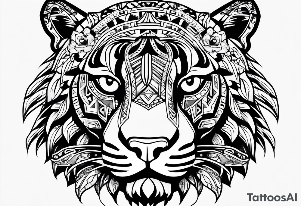 Aztec jaguar tattoo idea