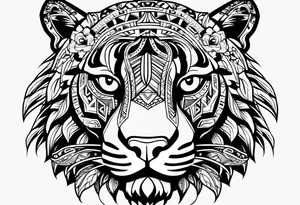 Aztec jaguar tattoo idea