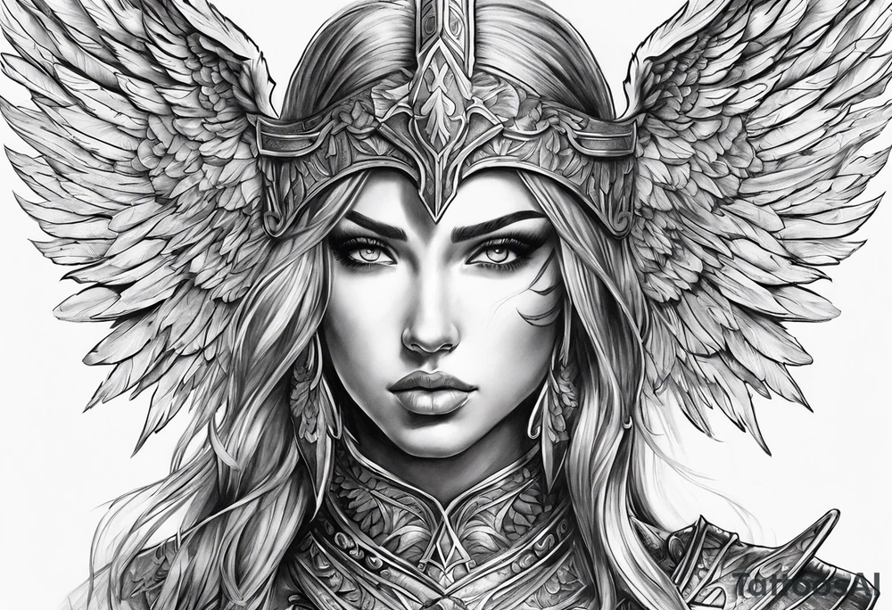 Arch angel warrior tattoo idea