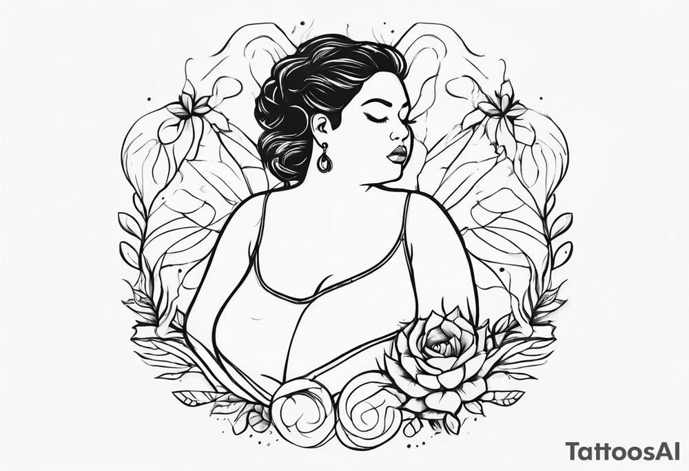 Plus size body tattoo idea