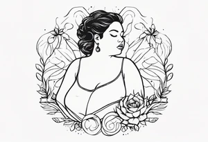Plus size body tattoo idea