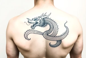powerful majestic Thai Naga tattoo idea
