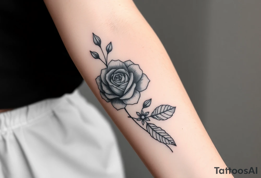 rose and mum tattoo tattoo idea