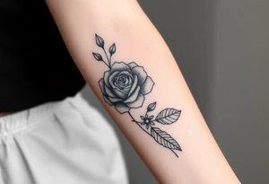rose and mum tattoo tattoo idea