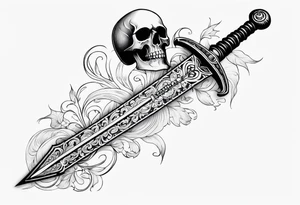 Sword and skull tattoo idea