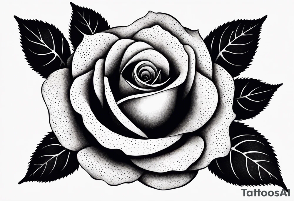 Romantic rose tattoo idea