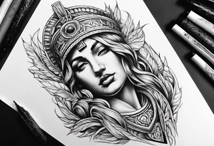 roman inspired half sleeve tattoo idea