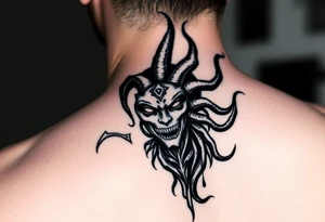 Dark evil maleficent and Medusa tattoo idea