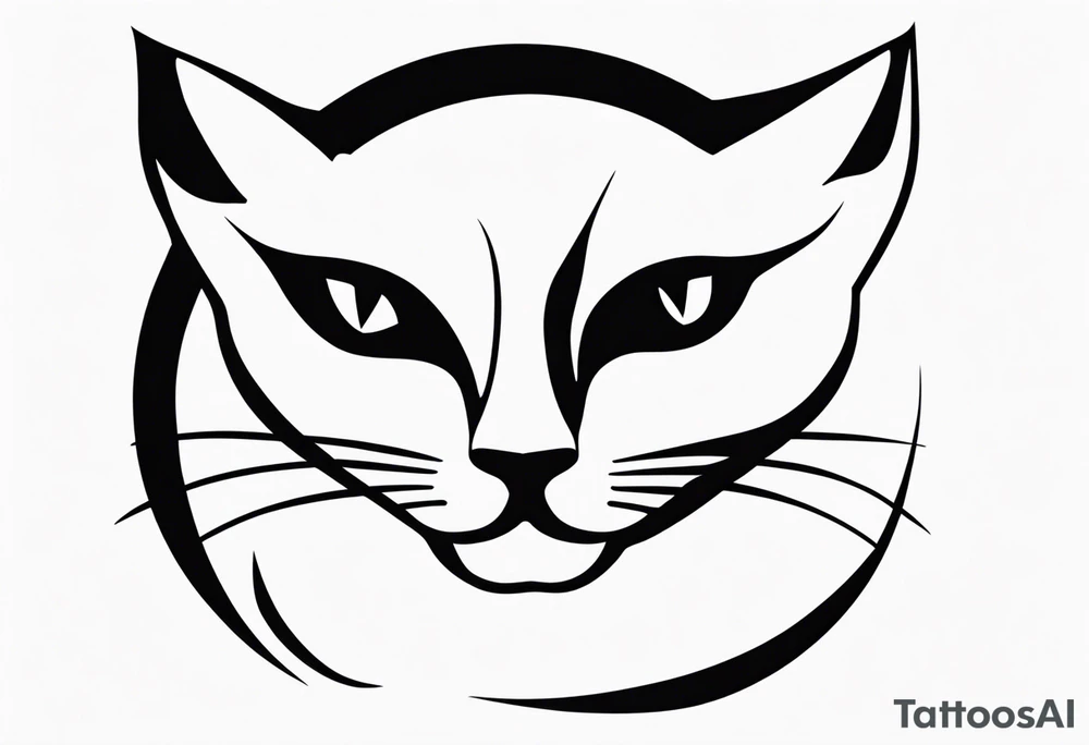 Black cat tattoo idea