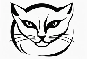 Black cat tattoo idea