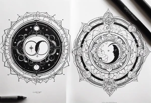 Astrology, Gemini, Natal Chart, angelic, soul mates, vision, planetary, ying yang, the moon, third eye, mystical
armband tattoo idea