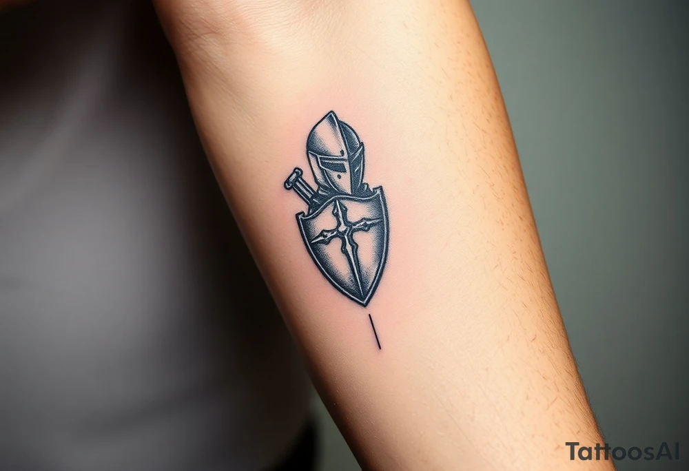 realistic
knight tattoo idea