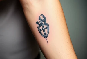 realistic
knight tattoo idea