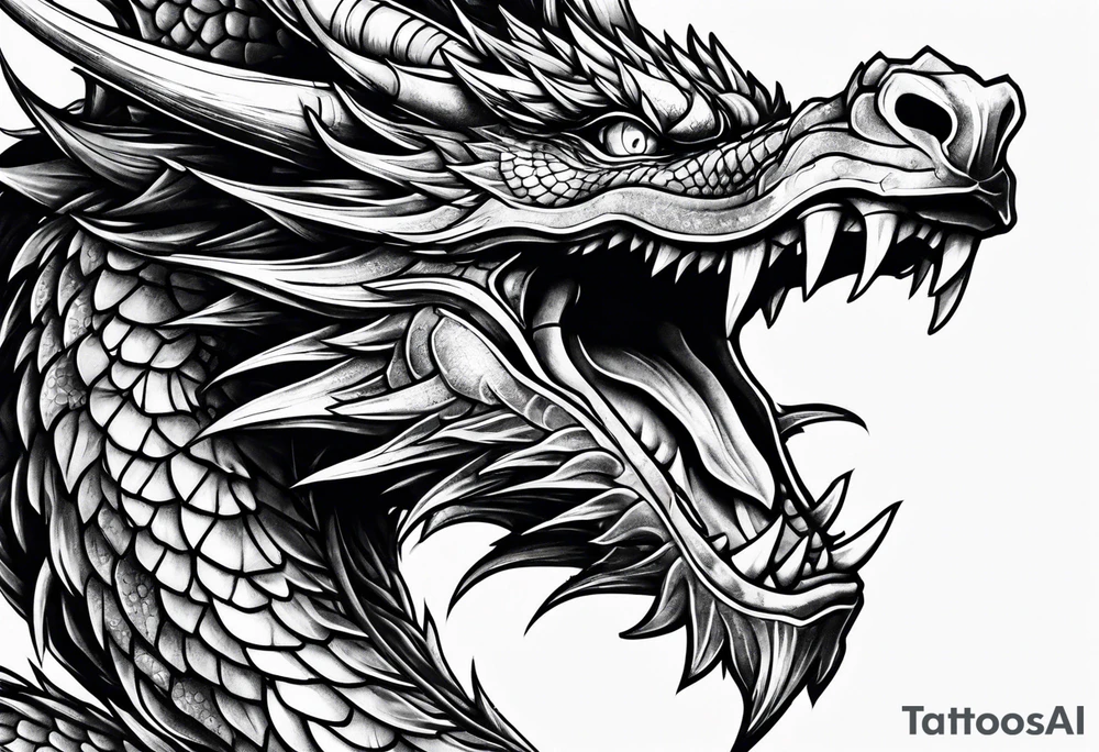 dragon from anime tattoo idea