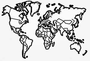 travel, world map, leg tattoo tattoo idea